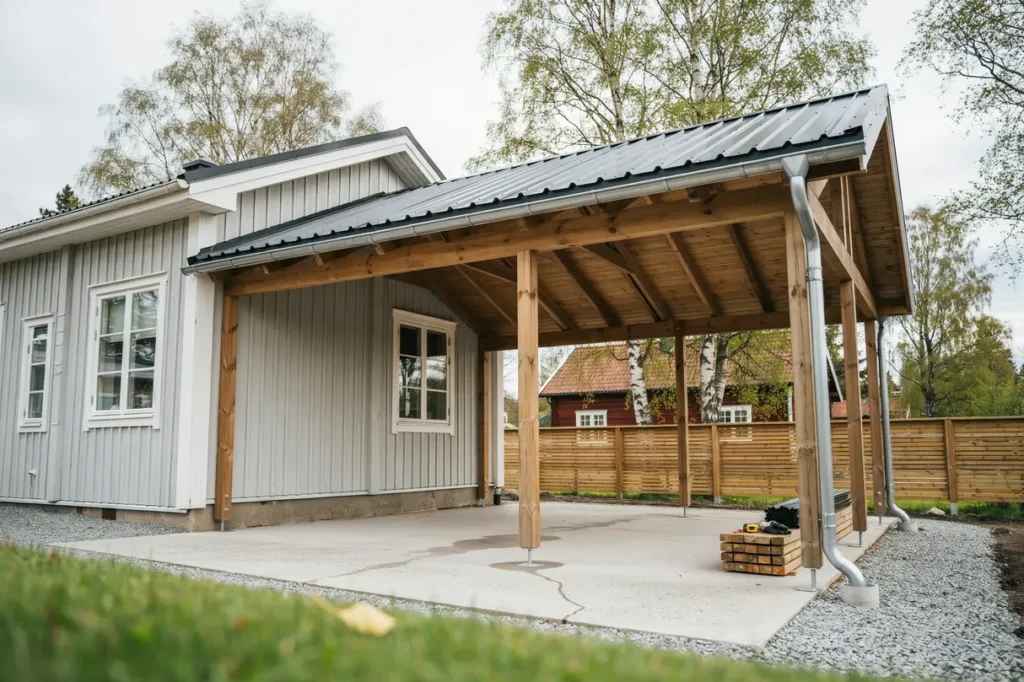 bygga carport p villa bygglov grundl ggning och materialval f r ett h llbart resultat