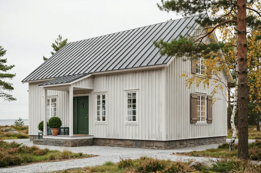 renovering av sommarhusfasad och byte av ytterd rr i ljunghusen